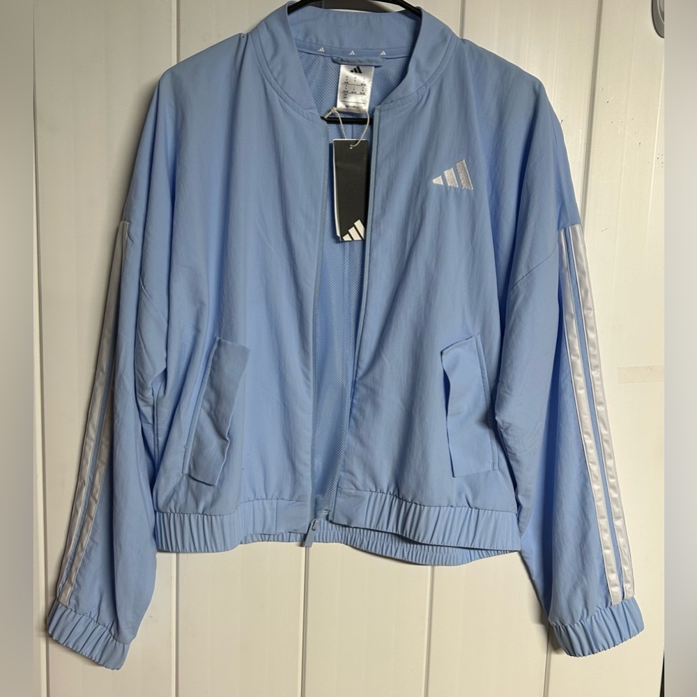 Adidas Women's Sky Blue Bomber Jacket